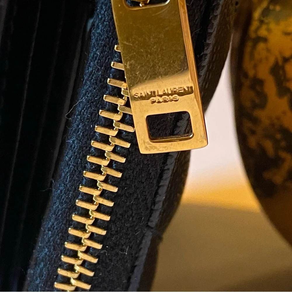 YSL Quilted Bifold Compact Wallet - Picture 4 of 11